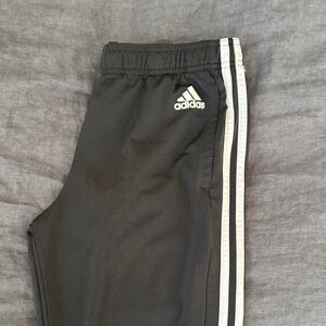 Adidas Women’s Black Joggers with White Stripes